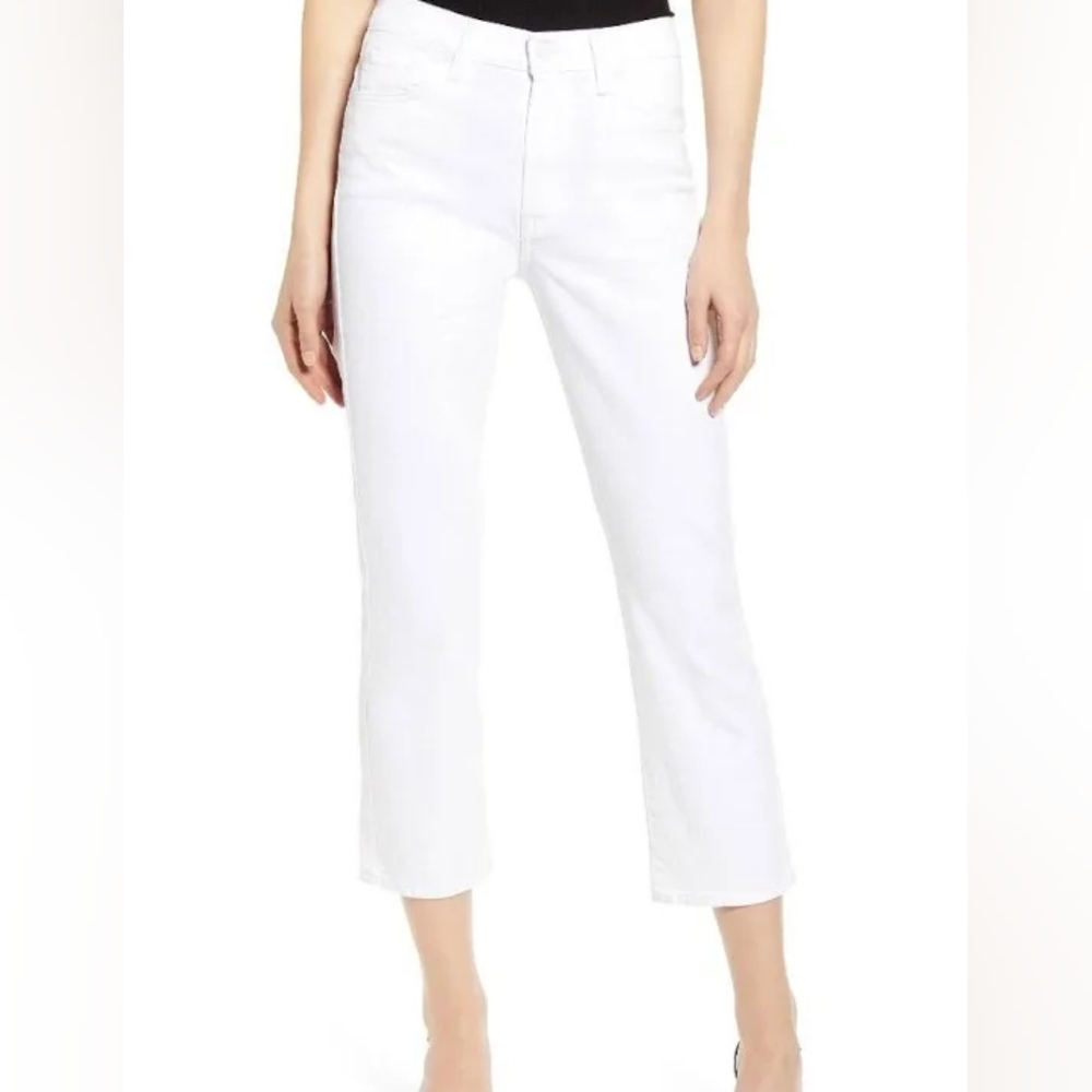 7 for all mankind High Rise straight cropped jeans